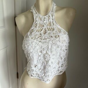 Free people crochet crop top
